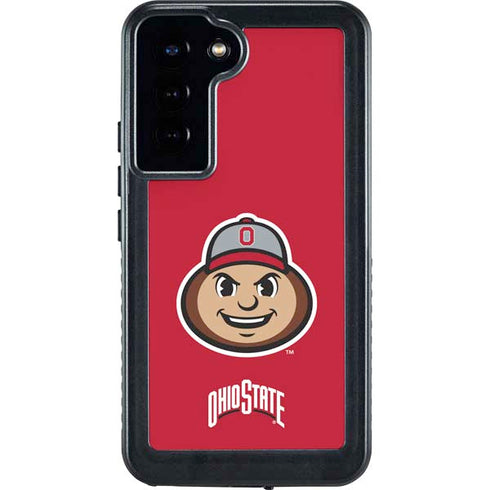 Ohio State University OSUBuckeyes Light Grey Galaxy S24 Plus Waterproof Case